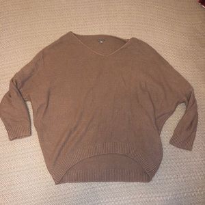 Beige/ purple sweater